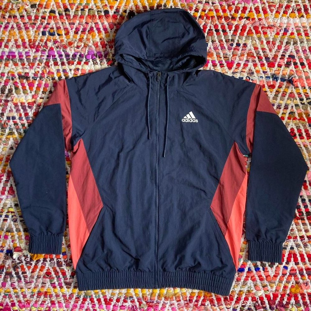 adidas modern windbreaker zip up hoodie
